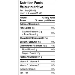 Bakeapple sauce nutritional facts table.