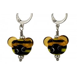 Bumble Bee Dangle Earrings