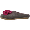 Women's Fleur Fuchsia Wool Slippers