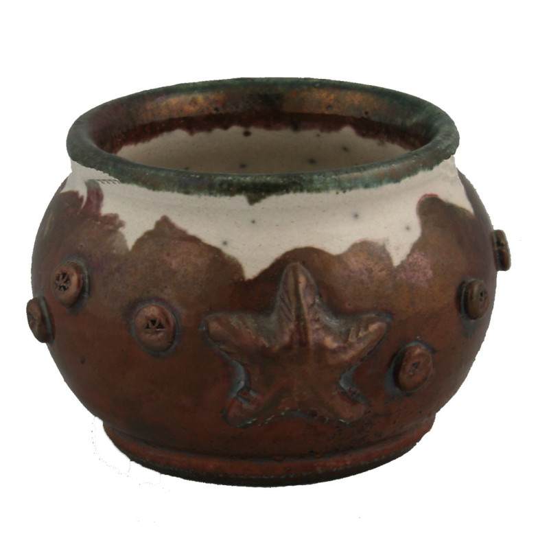 Raku Pottery Bowl by Northeastern Folk Art