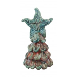 Raku Pottery Christmas Tree Ornament