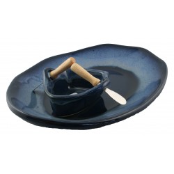 Handmade "Boat on a  Pond"  Dip Set