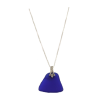 Blue Sea Glass Sterling Silver Necklace