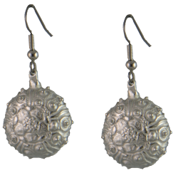 Pewter Sea Urchin Earrings by Saltwater Pewter