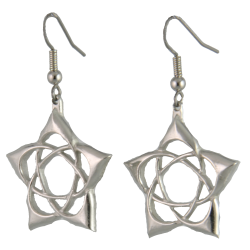 Handmade Pewter Celtic Star Earrings