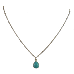 Turquoise Pendant with Sterling Silver Chain