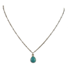 Turquoise Pendant with Sterling Silver Chain