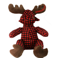 Plaid Moose Stuffed Toy